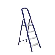 Стремянка стальная TOR M8404 1*4 окрашенная с алюминиевыми ступенями 40*20 мм