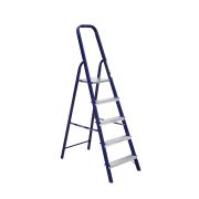 Стремянка стальная TOR M8405 1*5 окрашенная с алюминиевыми ступенями 40*20 мм