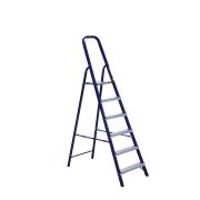 Стремянка стальная TOR M8406 1*6 окрашенная с алюминиевыми ступенями 40*20 мм