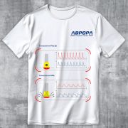 Футболка мужская АВРОРА. ПУЛЬС-MIG, белая