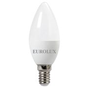 Лампа светодиодная EUROLUX LL-E-C37-5W-230-4K-E14