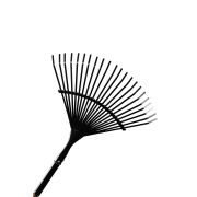 Грабли веерные 22 зуба, сталь, металлический черенок